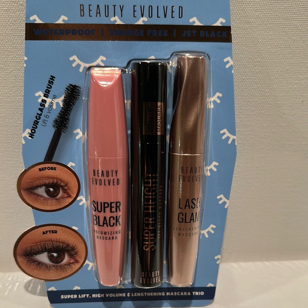 Beauty Evolved Trio LashGlam with Mega Height, High Volume & Lengthening Mascara